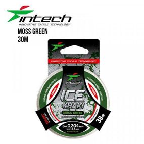 Леска рыболовная Intech Интеч Khaki Ice Line moss green 30m 0.165mm, 2.3kg