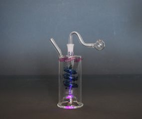 Стеклянная трубка Oil Circle с подсветкой Синий