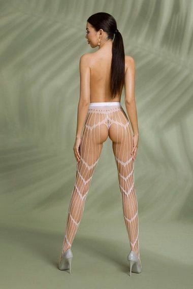 Еротичні колготки-бодістокінг Passion ECO S006 white | Зображення 8