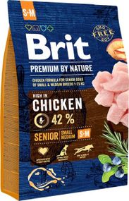 Корм Brit Premium Senior S+M сухий для собак похилого віку малих та середніх порід 3 кг