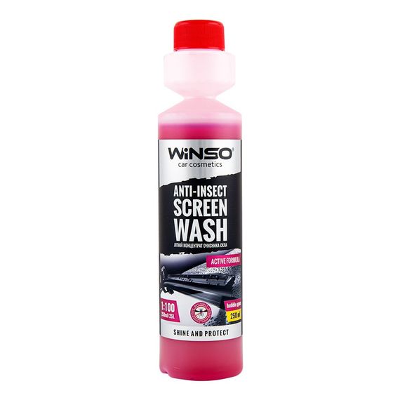 Омивач скла літній концентрат Winso Anti-Insect Screen Wash Bubble Gum, 250мл (825001)