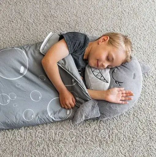 Единорог Детский спальный мешок на молнии 3 в 1 игрушка подушка спальник и встроенная подушка | Зображення 7