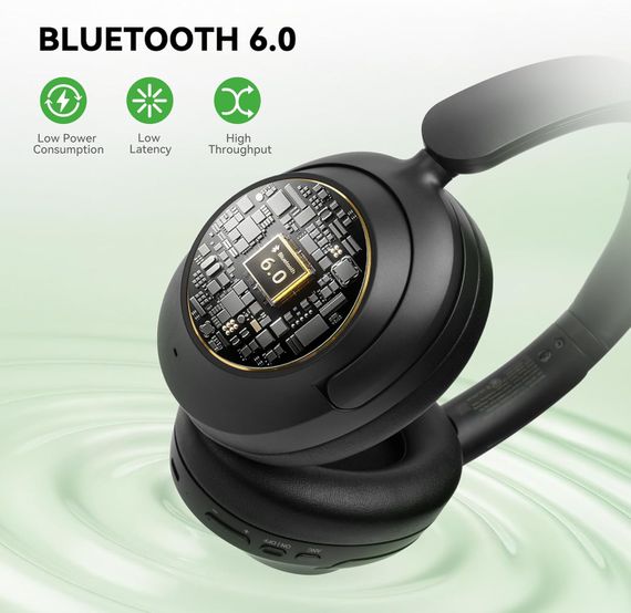 Гарнітура OneOdio A6, Bluetooth + USB-C, Hybrid ANC, Black | Зображення 5