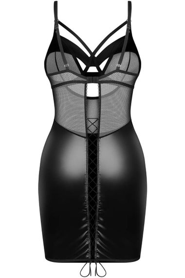 Сорочка Obsessive Dominna chemise & thong 2XL/3XL Sex Aura | Зображення 3