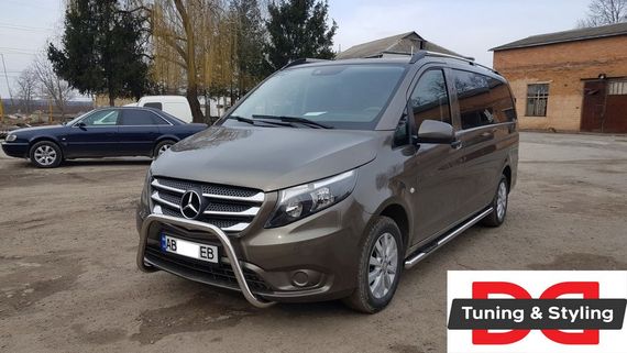 Бічні труби 2 шт., нерж.) d60, Довга база для Mercedes Vito / V W447 2014-2024 рр | Зображення 1