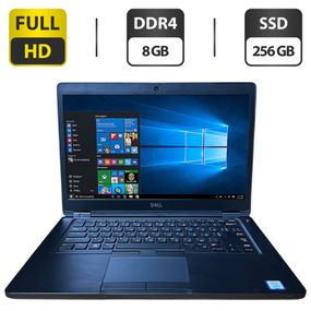 Ноутбук Dell Latitude 5490 / 14" (1920x1080) IPS / Intel Core i5-8250U (4 (8) ядра по 1.6 - 3.4 GHz) / 8 GB DDR4 / 256 GB SSD / Intel UHD Graphics 620 / WebCam б/у