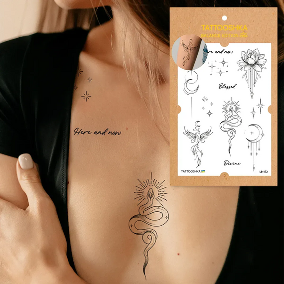Тату тимчасове BALANCE Tattooshka LB-172 Чорний shop (4825800012062) | Зображення 1