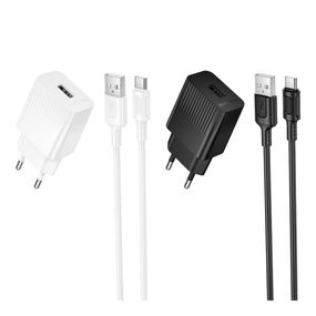 Мережевий зарядний пристрій Borofone BAS71A 1USB 2.1 A+USB to Type-C