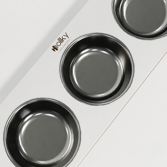 Миски на подставке для котов и маленьких собак Hollky Base Bar (3 × 0,45 л) Bar-54187-GLWH | Зображення 6