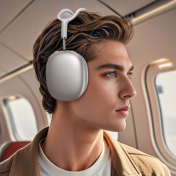 Накладные беспроводные наушники Hoco W58 ANC Silver | Зображення 3