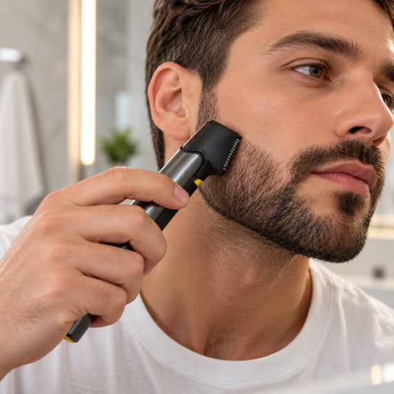 Тример Body Groomer S-035A / Тример для бороди та вусів / Чоловічий тример MicroTouch Titanium Trim | Зображення 1