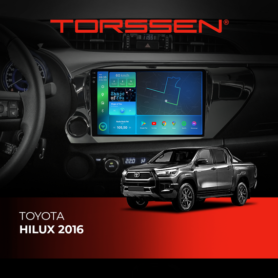 Штатна магнітола Torssen 2K Toyota Hilux 16 F10464 4G Carplay DSP