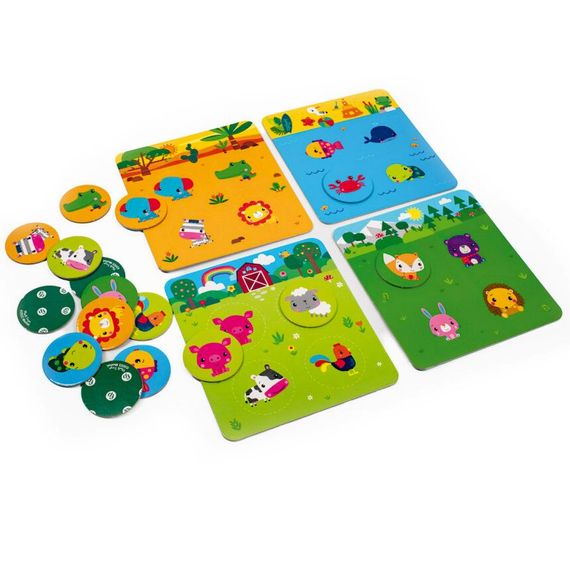 Гра настільна "Fisher Price. Лото. Вивчаємо тварин" VT2910-01, 4 гральні поля | Зображення 2