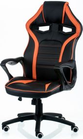 Офисное кресло Game black - orange, Tilt с регулировкой качания под вес пользователя