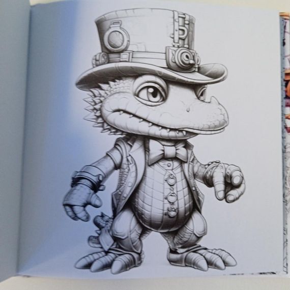 Розмальовка антистрес  Steampunk 160Х160 см, 24 аркуші, тверда обкладинка | Зображення 1