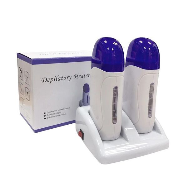 Воскоплав двокасетний Globalstar Depilatory Double Wax Heater WW-1031 2в1 з підставкою для депіляції волосся | Зображення 1