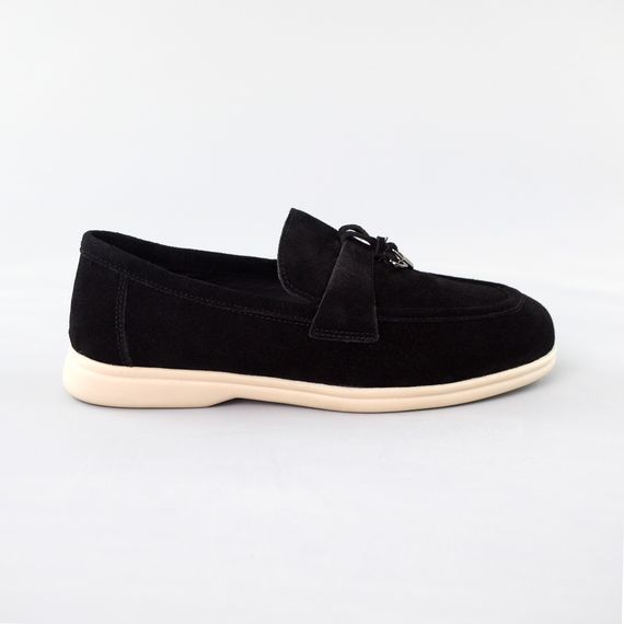 Лофери жіночі замшеві 589002 Чорні 36 37 38 39 40 41