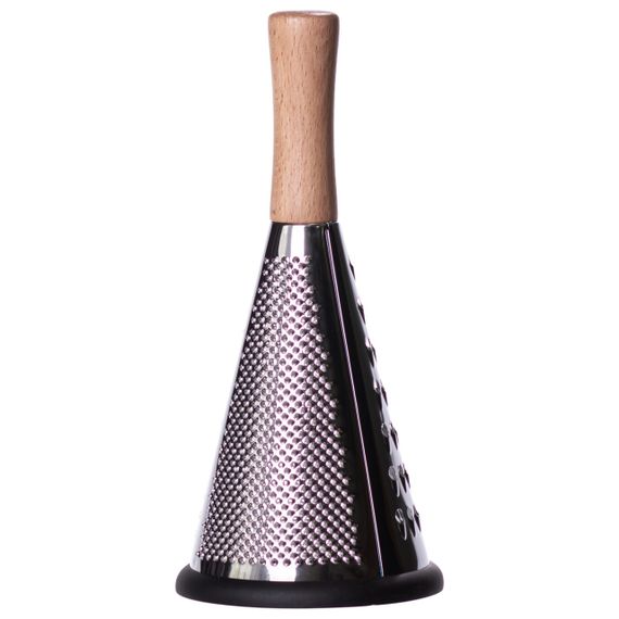 Conical three-sided stainless steel hand grater with wooden handle 11×24 (cm) HP-8-3 | Зображення 1