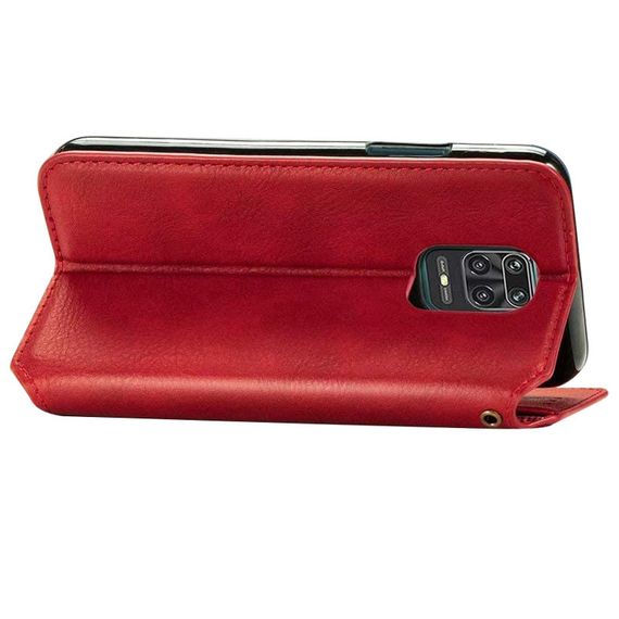 Шкіряний чохол-книжка GETMAN Cubic (PU) для Xiaomi Redmi Note 9s / Note 9 Pro / Note 9 Pro Max Червоний | Зображення 1