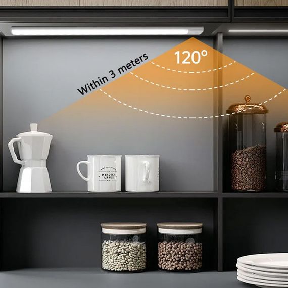 Сенсорний світильник LED з датчиком руху MZ-L1803 (35*11,5*400mm) White | Зображення 4