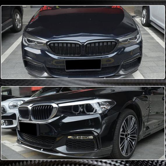 Накладки на передній бампер Flap V2 (для M-Sport 2017-2020, Карбон) для BMW 5 серія G30/31 рр | Зображення 4