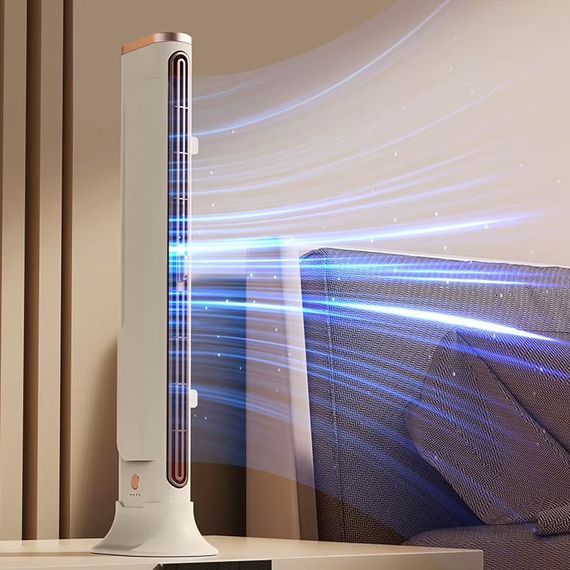 Настольный вентилятор F3 Tower Fan 3 speeds with battery 1200 mAh Biege | Зображення 7