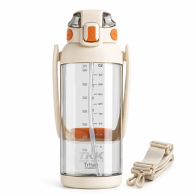 Бутылка TKK 1400 мл - Белая Tritan BPA-free, ударопрочная, спортивная с двойной системой переноски
