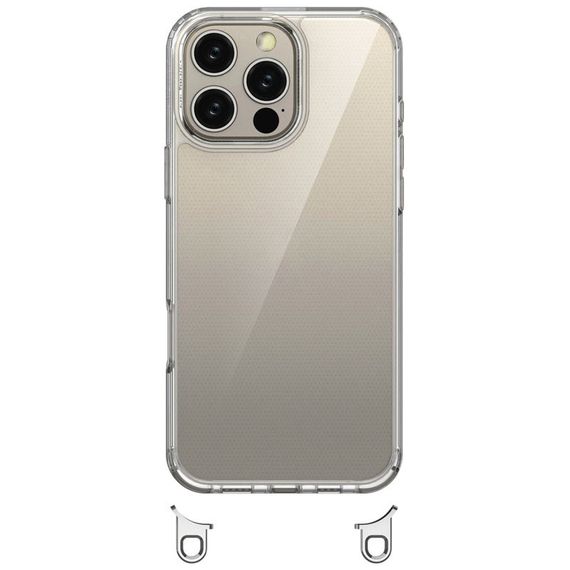 Чохол TPU Transparent with Straps для Apple iPhone 12 Pro Max (6.7") Light Pink | Зображення 2