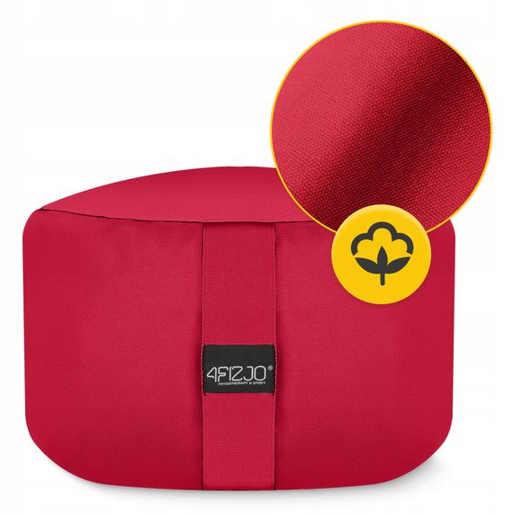 Подушка для йоги та медитації 4FIZJO Zafu кругла 32 x 20 см Red (P-5907739315526) | Зображення 5