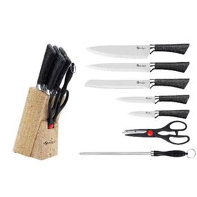 Набор Кухонных ножей с ножницами и подставкой UNIQUE UN-1837