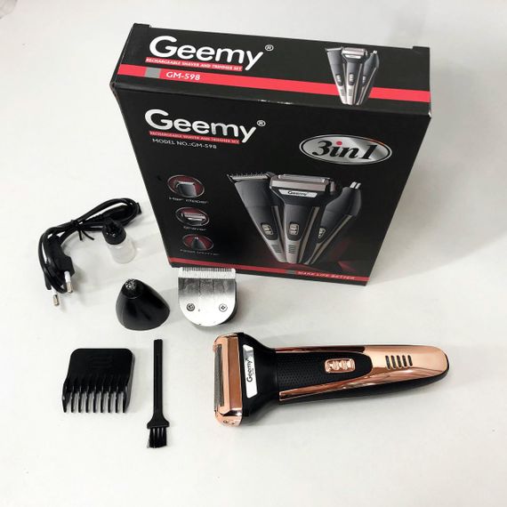 Профессиональная бритва с аккумулятором GEMEI GM-598, Мужская влагостойкая электробритва FC-57 | Зображення 4