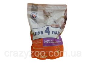 Сухий корм для дорослих кішок Club 4 Paws (Полуб 4 Лапи) Преміум. Підтримка здоров'я сечовипускальної системи