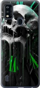 Чехол на ZTE Blade A51 Череп-часы "4100u-2506-17620"