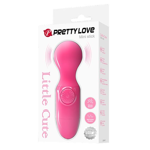 Міні-вібратор PRETTY LOVE Mini Stick, силіконовий, рожевий, USB-заряджання Sex Aura | Зображення 1
