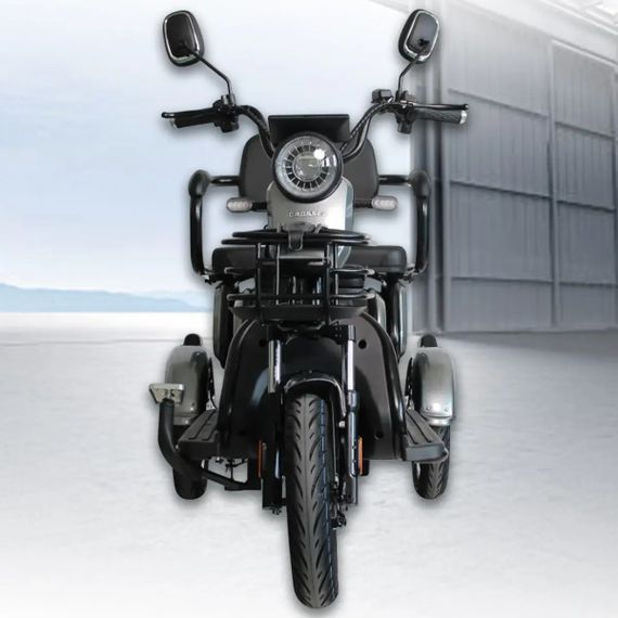 Электротрайк Crosser TR-1 1500W 72V 20Ah, трехколесный электроскутер, до 55 км, для взрослых и пожилых Сірий | Зображення 6
