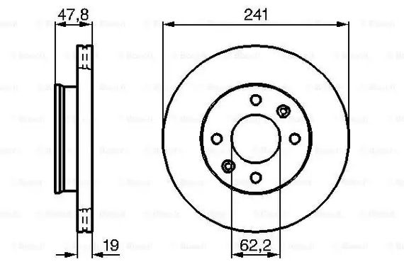 Диск гальмівний HYUNDAI GETZ, BOSCH (0986479206) | Зображення 4