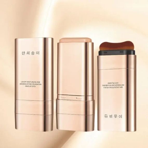 Тональний крем-стік 2в1 із щіточкою, основа для макіяжу обличчя Foundation Stick натуральний тон | Зображення 1