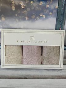 Полотенца Pupilla Single bej 30х50см Бамбук набор 3шт