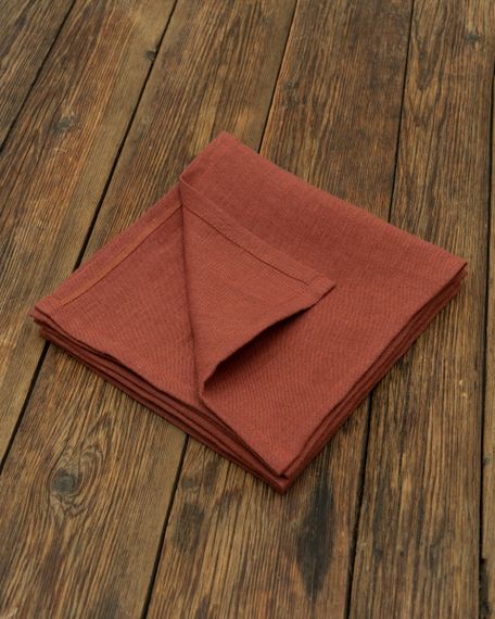 Серветка SoundSleep Linen Style лляна 25х25 см цегляна (653590755012) | Зображення 1