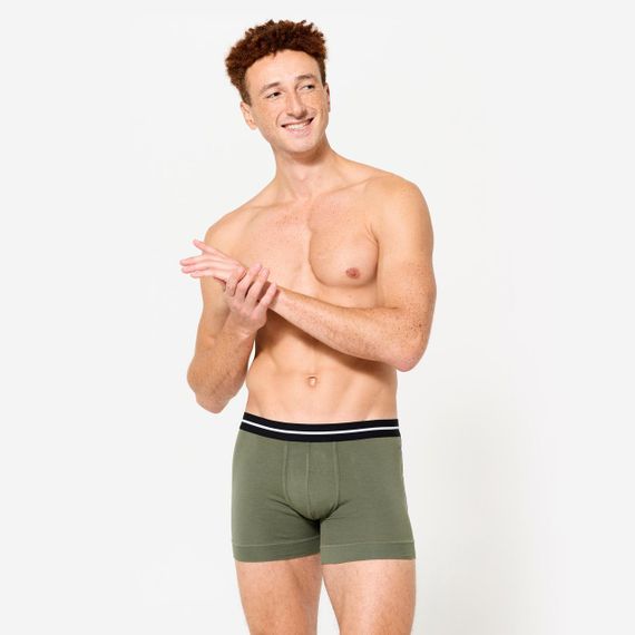 Боксери чоловічі бавовняні дві пари сірі/хакі - L | Зображення 3