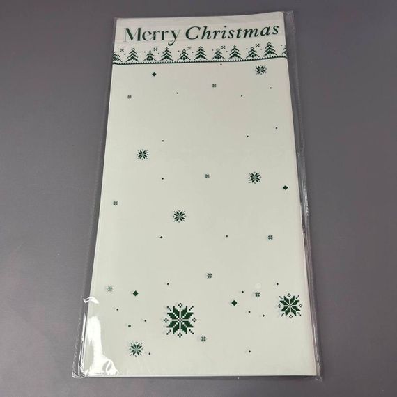 Пакувальна калька для подарунків 57х57 см, 20 аркушів - біла Merry Christmas | Зображення 1