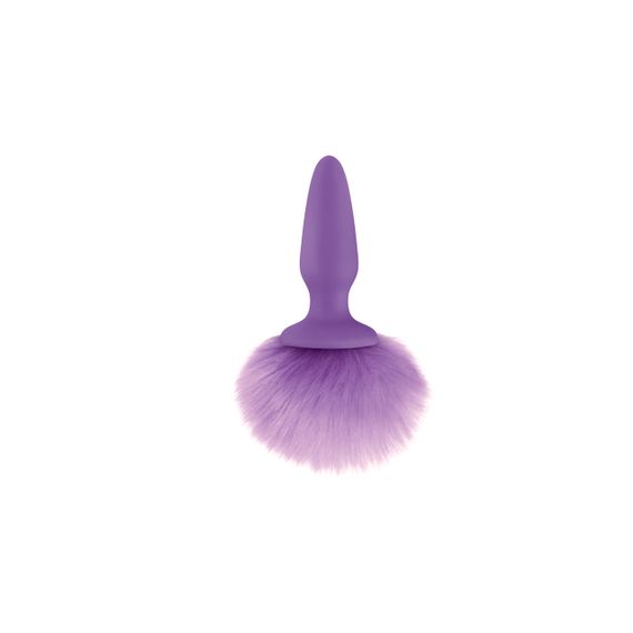 Анальная пробка с мягким пушистым хвостом кролика Фиолетовая BUNNY TAILS PURPLE Sex Aura