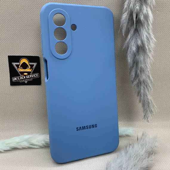 Чохол з логотипом для Samsung Galaxy A17 | Протиударний | Soft Touch | Блакитний