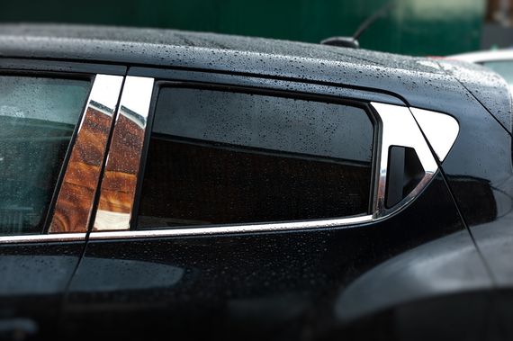 Молдинг дверных стоек (8 шт, нерж) для Nissan Juke 2010-2019 гг | Зображення 2