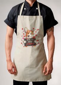 Універсальний фартух(Коргі )для кухні, роботи та творчості. 78х50 см