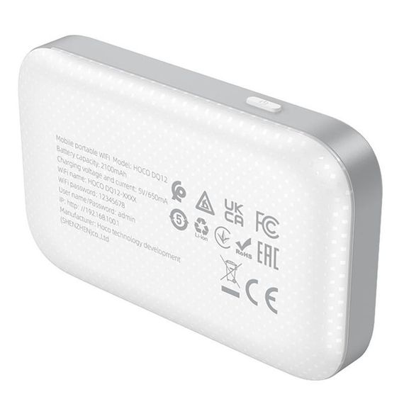 Портативный маршрутизатор (роутер) Hoco DQ12 2100 mAh White | Зображення 3