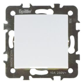 Выключатель одноклавишный белый RB-1V