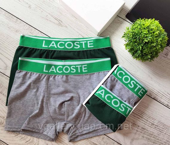 Черные мужские Трусы боксеры Lacoste  трусы Лакоста Черные | Зображення 4