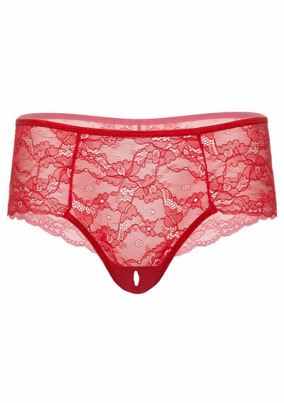 Мереживні трусики з відкритим доступом Daring Intimates Ella, червоний, S/M | Зображення 2
