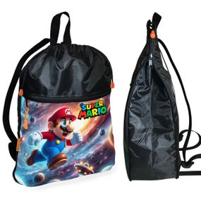 Рюкзак-мешок для обуви,спортивной формы Супер Марио "Super Mario" детская сумка для сменки (01318)